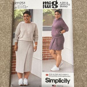 Simplicity women's size 18 outfit sewing pattern